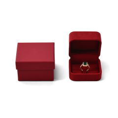 FANXI Custom Red Full Microfiber Ring Box