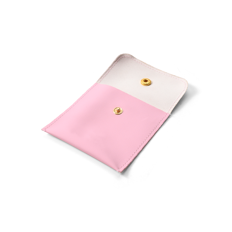 FANXI Custom Pink PU Leather Jewelry Pouch