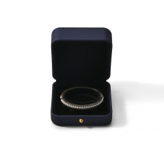FANXI Custom Blue Paper Microfiber PU Bracelet Box
