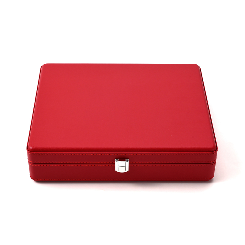 FANXI Custom Red PU Leather Microfiber Ring Case