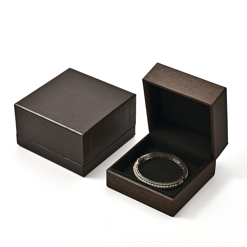 FANXI Custom Brown Microfiber PU Leather Jewelry Box