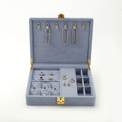 FANXI Custom Blue Suede Jewelry Case