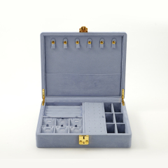 FANXI Custom Blue Suede Jewelry Case