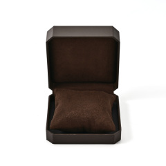 FANXI Custom Brown Leatherette Paper Suede Jewelry Box