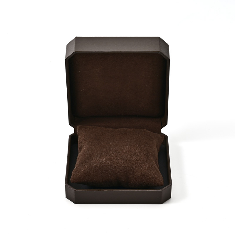 FANXI Custom Brown Leatherette Paper Suede Jewelry Box