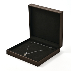 FANXI Custom Brown Microfiber PU Leather Jewelry Box