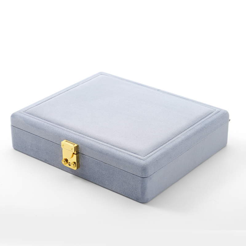 FANXI Custom Blue Suede Jewelry Case