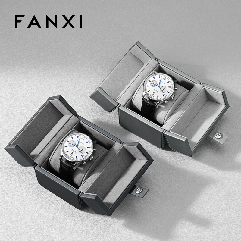 FANXI Luxury Polychrome Suede Microfiber Watch box