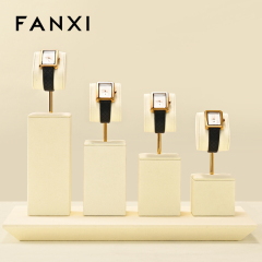 FANXI Fashion Polychrome Microfiber Metal Watch Display