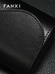 FANXI Luxury Black PU leather Imitation Suede Watch Bag