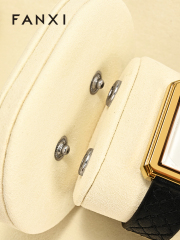 FANXI Luxury Black PU leather Imitation Suede Watch Bag