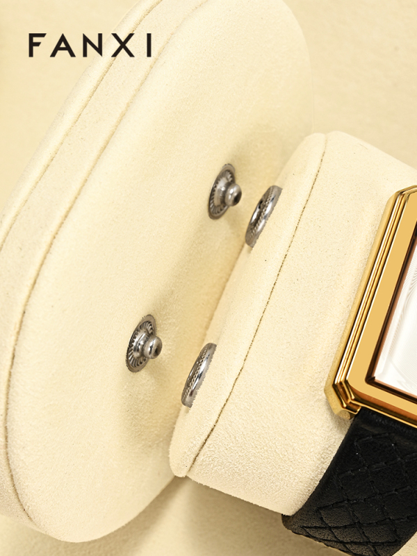 FANXI Luxury Black PU leather Imitation Suede Watch Bag