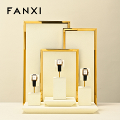 FANXI Fashion Polychrome Microfiber Metal Watch Display