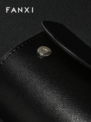 FANXI Luxury Black PU leather Imitation Suede Watch Bag