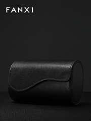FANXI Luxury Black PU leather Imitation Suede Watch Bag