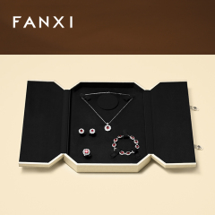 FANXI Luxury Polychrome PU Leather Velvet Jewelry Box