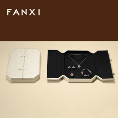 FANXI Luxury Polychrome PU Leather Velvet Jewelry Box