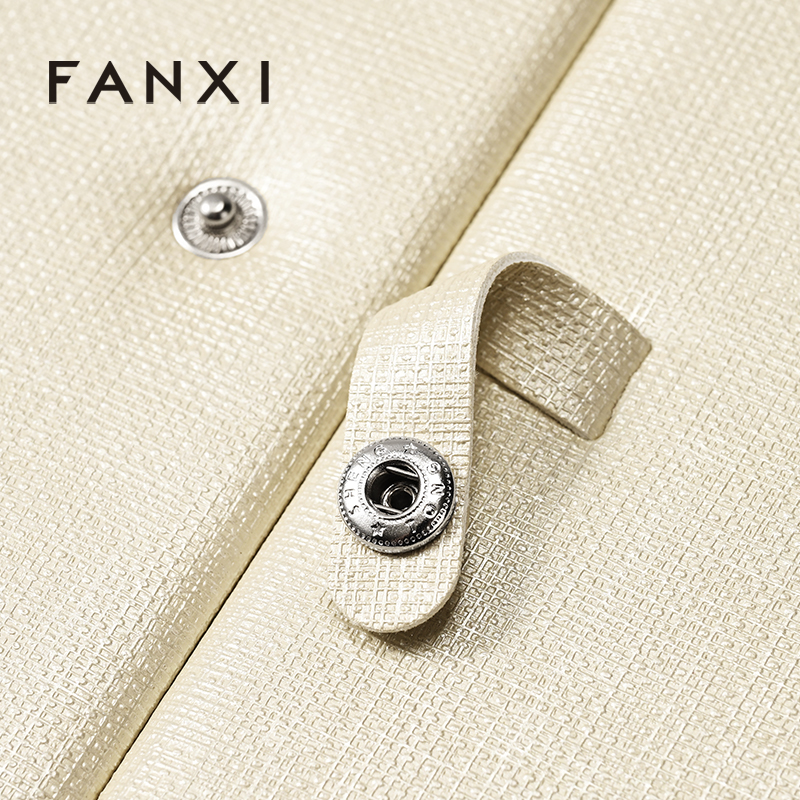 FANXI Luxury Polychrome PU Leather Velvet Jewelry Box