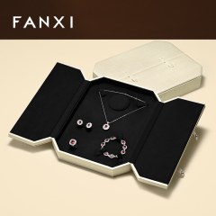 FANXI Luxury Polychrome PU Leather Velvet Jewelry Box
