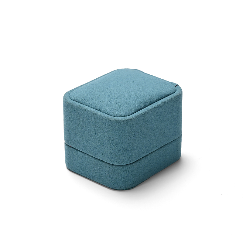 FANXI Custom Blue Microfiber Ring Box