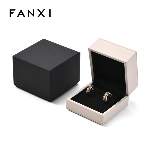 FANXI Custom Pink PU Leather Microfiber Ear Nail Box