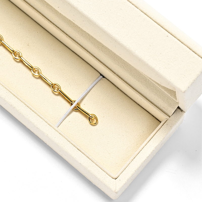 FANXI Custom Beige Microfiber Bracelet Box
