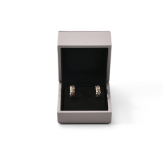 FANXI Custom Black PU Leather Microfiber Ear Nail Box