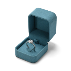 FANXI Custom Blue Microfiber Ring Box