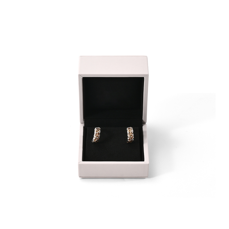 FANXI Custom Black PU Leather Microfiber Ear Nail Box