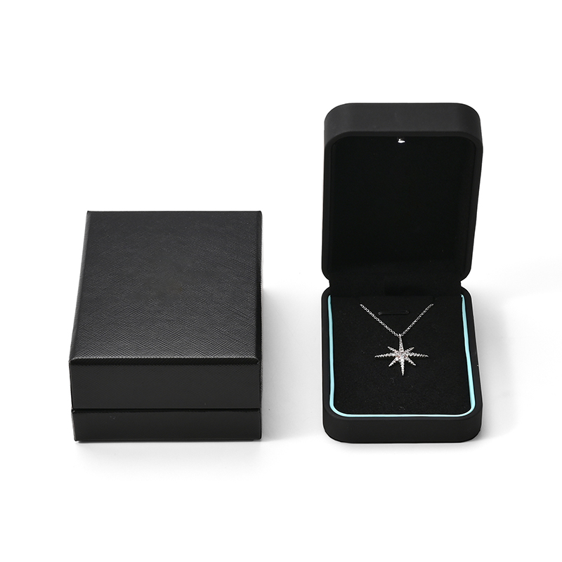 FANXI Custom Black PU Leather Microfiber Locket Box