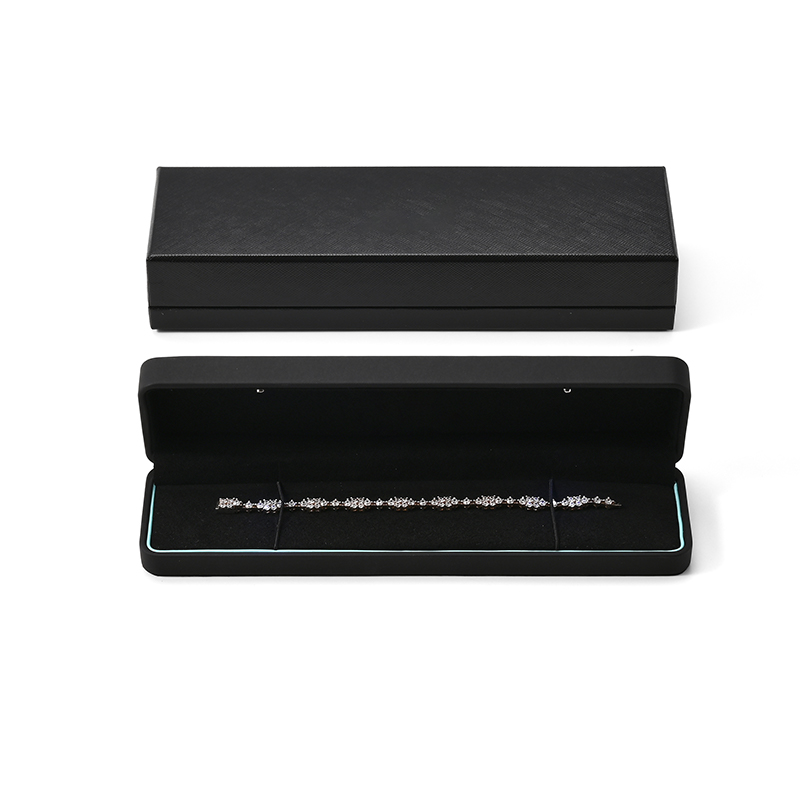 FANXI Custom Black PU Leather Microfiber Bracelet Box