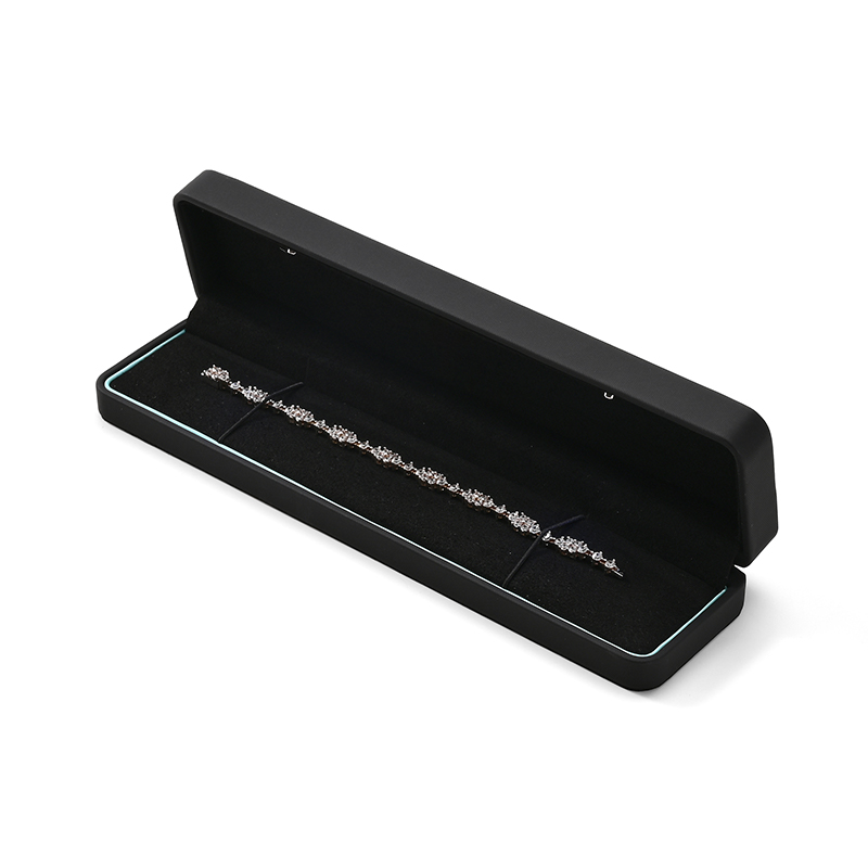 FANXI Custom Black PU Leather Microfiber Bracelet Box