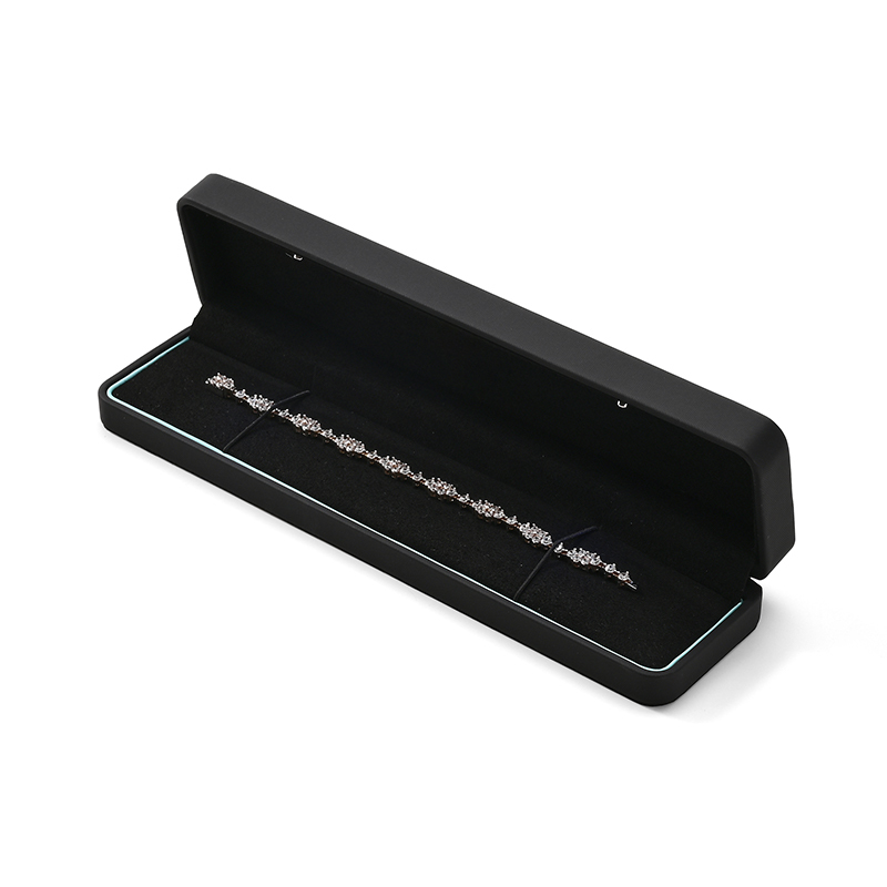 FANXI Custom Black PU Leather Microfiber Bracelet Box