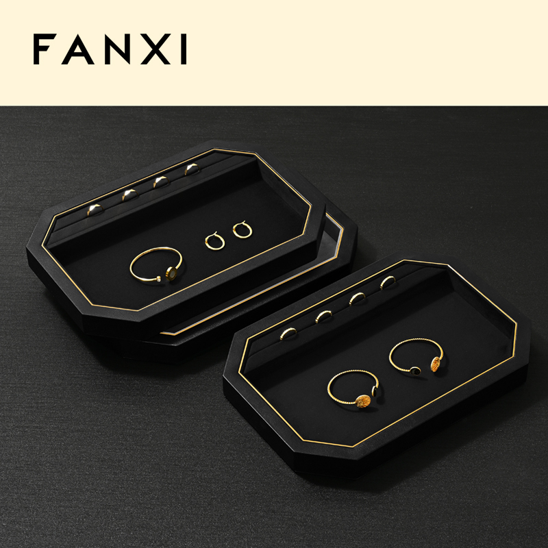 FANXI Fashion Polychrome PU leather Jewelry Display Set