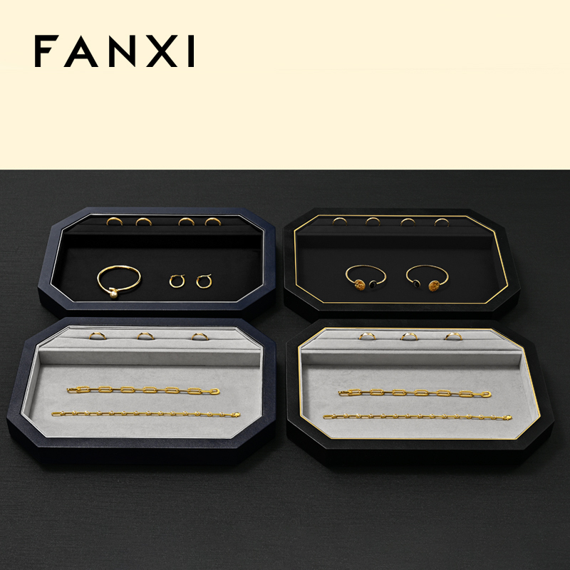 FANXI Fashion Polychrome PU leather Jewelry Display Set
