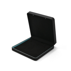 FANXI Custom Black PU Leather Microfiber Necklace Box