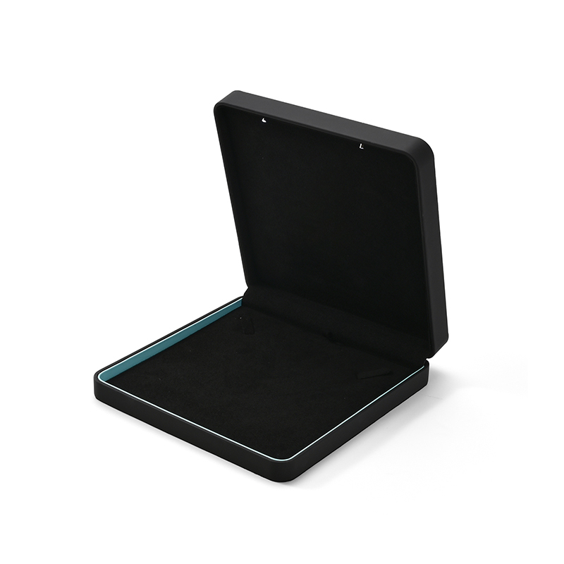 FANXI Custom Black PU Leather Microfiber Necklace Box