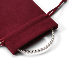 FANXI Custom Red Microfiber Jewelry Bag