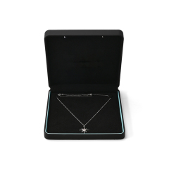 FANXI Custom Black PU Leather Microfiber Necklace Box