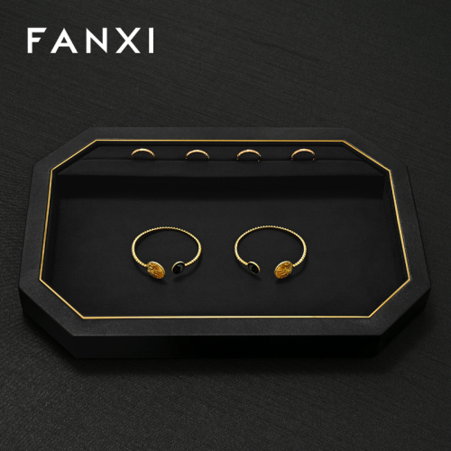 FANXI Fashion Polychrome PU leather Jewelry Display Set