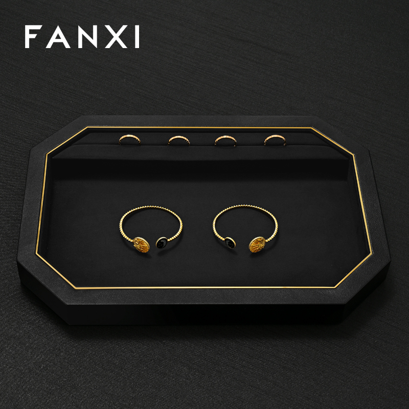FANXI Fashion Polychrome PU leather Jewelry Display Set