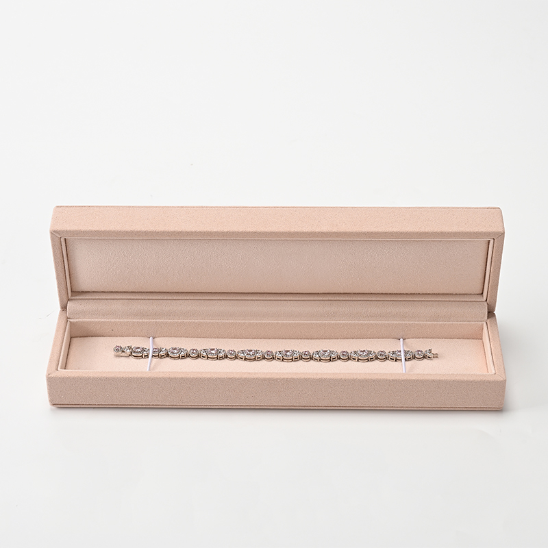 FANXI Custom Pink Microfiber Jewelry Box