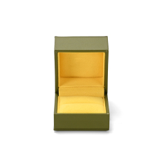 FANXI Custom Green Leatherette Paper Microfiber Ring Box
