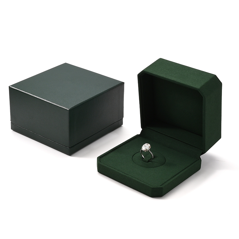 FANXI Custom Green Microfiber Ring Box