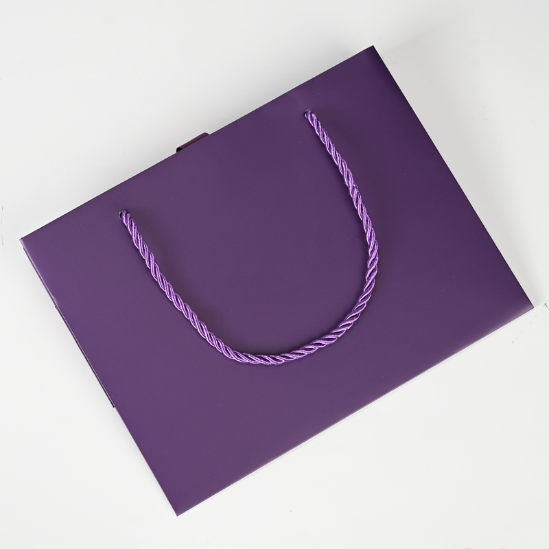 FANXI Custom Purple Paper Jewelry Bag