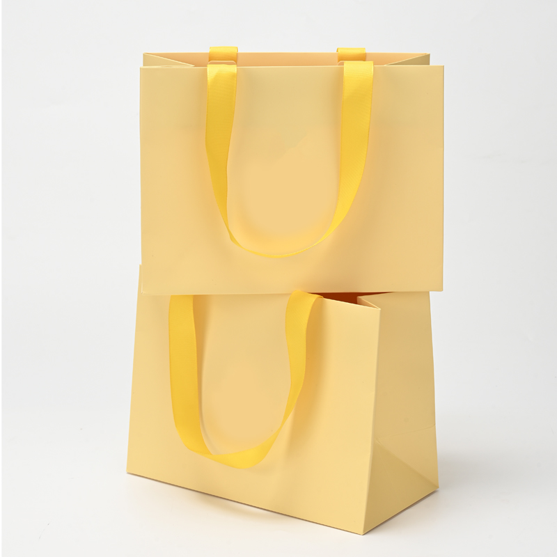 FANXI Custom Yellow Paper Jewelry Bag