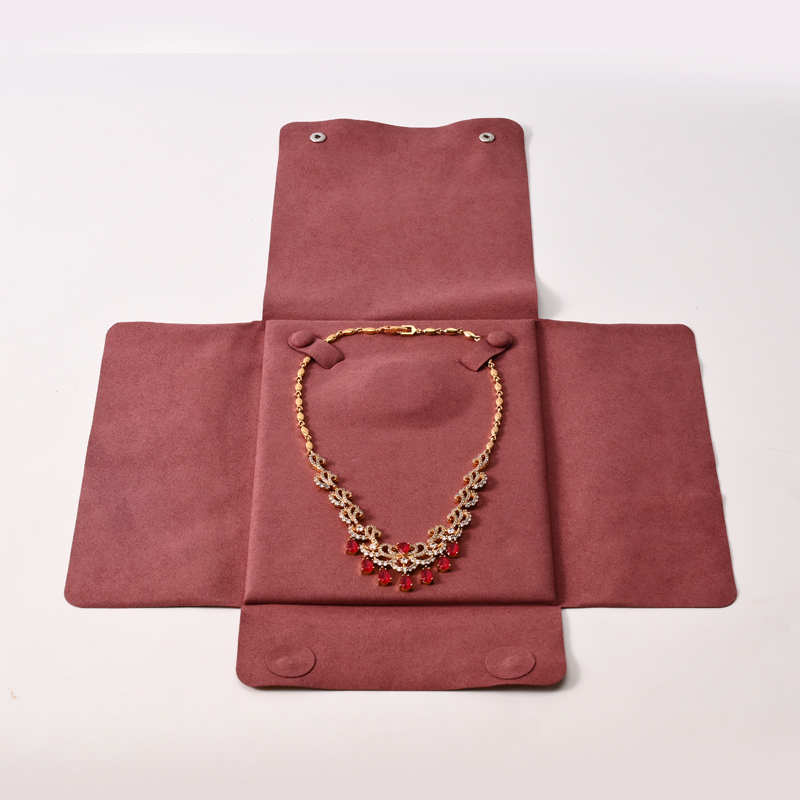 FANXI Custom Red Microfiber Necklace Pouches