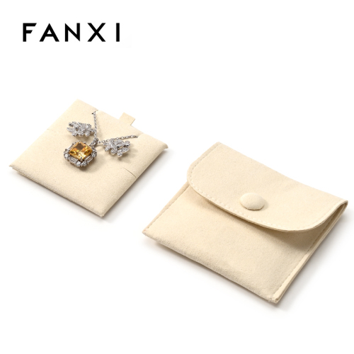 FANXI Custom Yellow Microfiber Jewelry Pouch