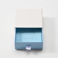 FANXI Custom Blue Leatherette Paper Jewelry Box