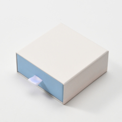 FANXI Custom Blue Leatherette Paper Jewelry Box